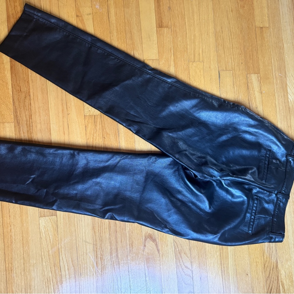 Aritzia Babaton Command Pant Black Vegan Leather 6